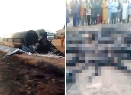 【閲覧注意】アフリカでタンクローリーが横転!ガソリン泥棒45人が爆死 ← コレの最新動画がヤバい 【閲覧注意】アフリカでタンクローリーが横転!ガソリン泥棒45人が爆死 ← コレの最新動画がヤバい