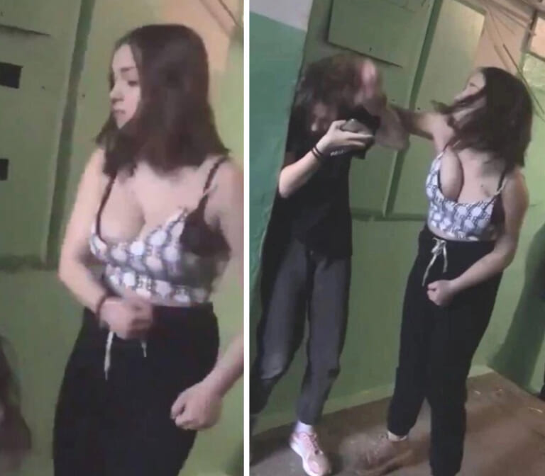 【爆乳】エロすぎて10万人がヌキまくったいじめ動画の女子中学生、またもやバズってしまう…