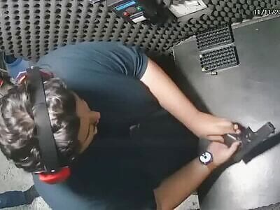 【閲覧注意】射撃場で死亡した客の監視カメラ映像、あまりにも怖すぎる