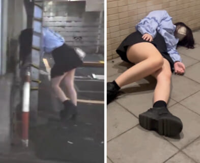 【動画】新宿・歌舞伎町でいつレ●プされてもおかしくない女の子が発見されるｗｗｗ