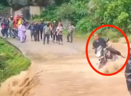 【閲覧注意】新たなダーウィン賞候補「世界一勇敢なバカ」の一部始終がコレ…（動画あり）