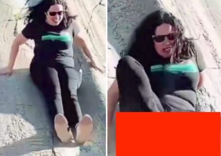 【閲覧注意】滑り台で「やってはいけない滑り方」をした女さんの末路（動画あり）