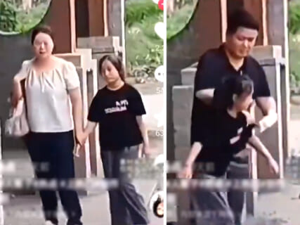 【恐怖映像】女子小学生が街中で薬を嗅がされ誘拐される瞬間が撮影される。これヤバすぎだろ…