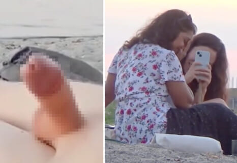 海水浴場で女性2人の横でチ●コ勃起させてた男 ⇒ この後信じられない事が起こるｗｗｗ