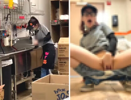 【狂気】このエロ動画が流出した後、誰も行かなくなった某有名ドーナツ店をご覧ください…