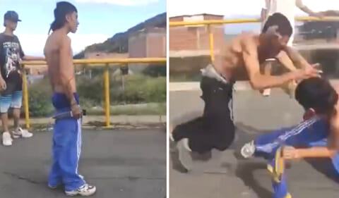 【閲覧注意】ヤンキー高校生同士の喧嘩「ナイフ使う勇気なんてないだろｗ」⇒ あった結果・・・