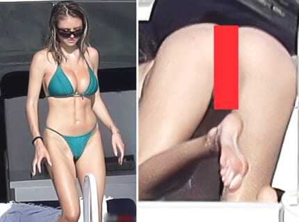 スーパーモデル、一般の海水浴場でレベルの違いとマ○コを見せつけてしまう…（画像あり）