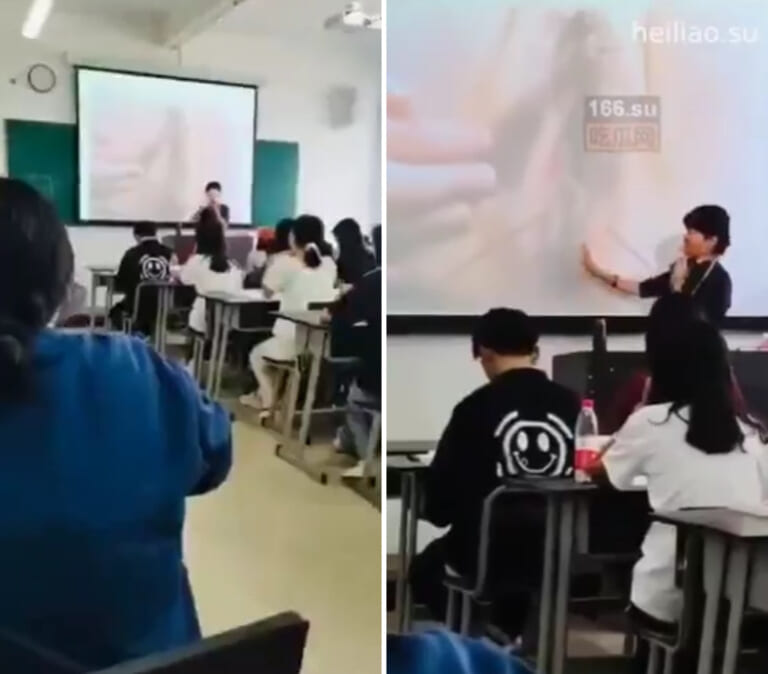 【ガチ動画】最近の中学校の授業、やばすぎる。無修正マ○コを女子も男子も見ながら…