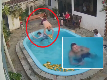 【閲覧注意】プールに飛び込んだ大富豪「あれ？首から下が動かない…」→ コレめっちゃ怖い…（動画）