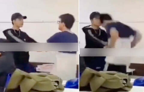 【衝撃映像】いじめっ子、いじめられっ子（格闘技経験者）に手を出し3秒でこうなる