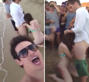 【ガチ動画】大学生が皆で海に来て、1人だけ性奴隷にされる事になった女子 可哀想すぎる…