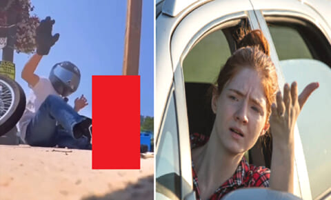 【閲覧注意】女ドライバー、骨が飛び出た被害者ライダーに「ごめんなさい、大丈夫？」と尋ねる