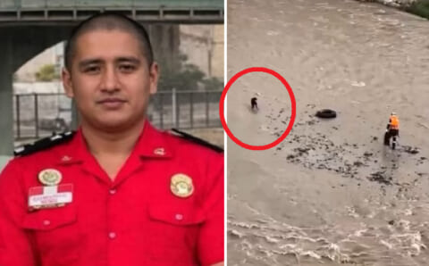 【閲覧注意】川で犬を助けようとした警察官、溺死（動画あり）