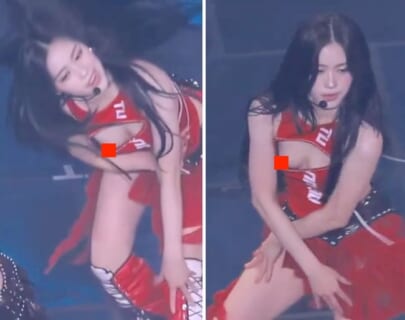 衣装スタッフ狙ってただろｗｗｗ 超有名アイドルがピンク乳首をポロリする瞬間ｗｗｗ