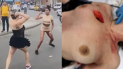 【閲覧注意】世界最強の女2人が路上喧嘩したらこうなるらしい…いくらなんでもヤバすぎだろ…