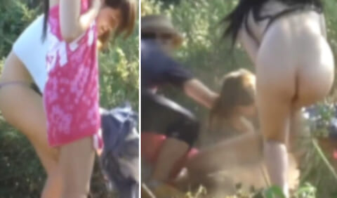 海で着替える10代少女2人が男に襲われる日本の盗撮動画、海外でクレイジーすぎると話題に