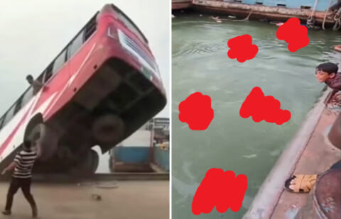 【衝撃映像】バスが川に転落 ⇒ 18人が死亡、20人が行方不明になった現場が地獄絵図すぎる