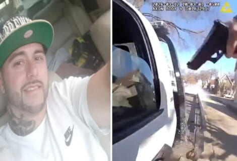 【閲覧注意】トラックに引きずられながら犯人を射殺する警察官、映画かよってくらい凄いんだが