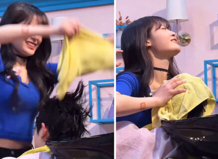 【動画あり】美容院のシャンプー中におっぱいを押し当ててくる美女スタッフｗｗｗ