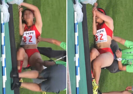 女子高生・陸上部のゴール後の動画、なぜか600万回再生されてしまう・・・