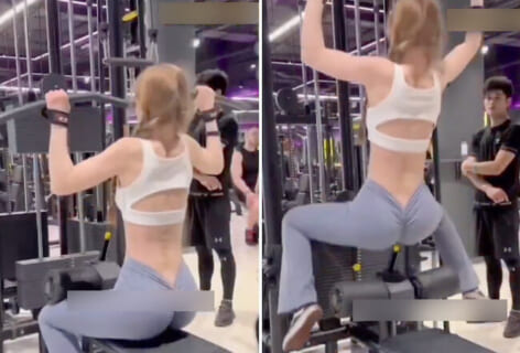 ジムでトレーニング中、いきなりマ○コ挿入される女の子のガチ動画がヤバイｗｗｗ