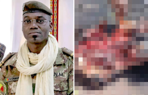 【閲覧注意】国防大臣、テロリストに体を割られ内臓晒したまま見せしめに…（動画あり）