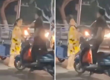 【衝撃映像】男をナメきった女が一瞬で「分からせられる」動画、ヤバすぎる