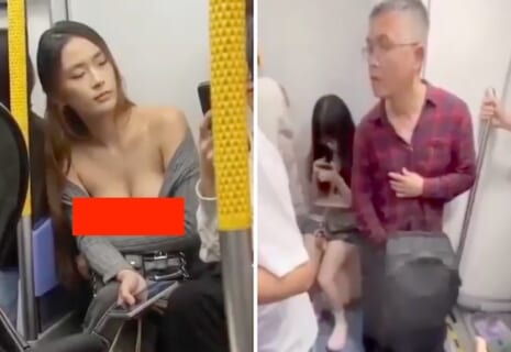 【激写】歩くセ○クス女さん、電車で隣のおっさんを射精させてしまうｗｗｗ（動画あり）