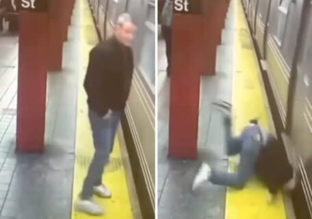 【閲覧注意】飲み会帰りの酔っ払い、駅ホームでアホすぎる死に方する…（動画あり）
