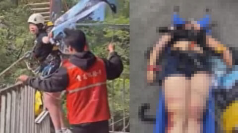 【閲覧注意】この女の子、中国の絶叫系ジップラインを絶対にやってはいけなかった・・・（動画あり）