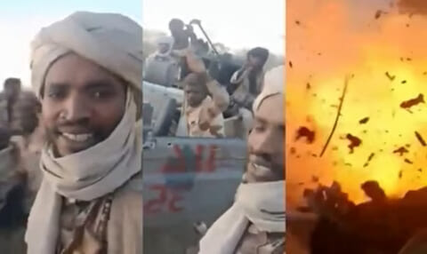 【閲覧注意】戦場で皆で自撮りしてる陽キャテロリスト達、一瞬で壊滅させられる（動画あり）