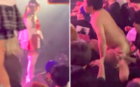 地下アイドルのライブ中に全裸男による性犯罪事件が発生…今にもレ●プされそうでヤバい