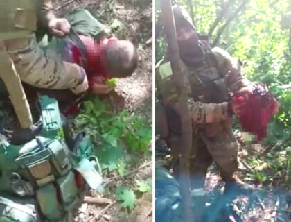 【超！閲覧注意】泣き叫ぶウクライナ兵をロシア兵が斬首する動画、世界中で話題になってしまう