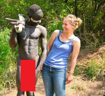 【閲覧注意】部族の村で一番チ●コがデカい男性、ガチで人間の限界超えてて怖い…