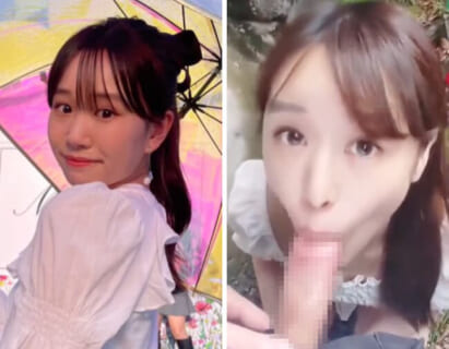 お洒落してデートに来た美女、下品なフ●ラ顔晒され「ギャップがエロすぎｗｗｗ」と話題に