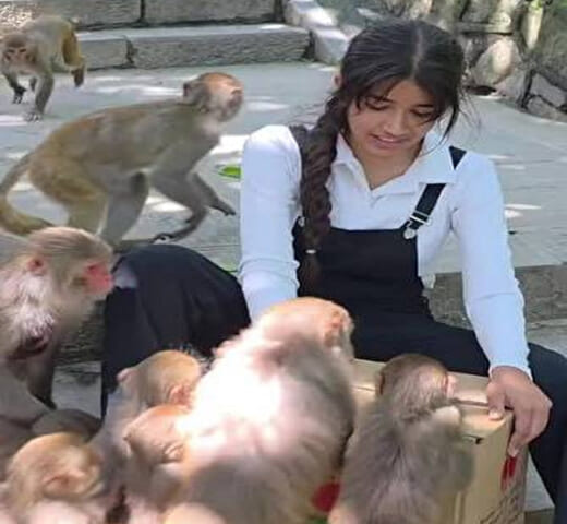 【閲覧注意】インドの女子中学生、サルに餌を上げようとした結果怖すぎる死に方する（動画あり）