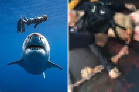 【閲覧注意】エクアドル沖に巨大ザメが現れ、漁師がおぞましい姿にされ死亡 ⇒ 動画がこちら…