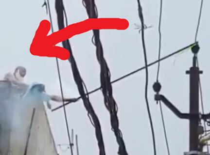 【閲覧注意】おじいちゃん、感電死しそうな可愛い孫を助けようとした結果・・・（動画あり）