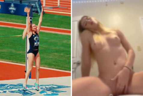 美人すぎると話題の女子走り高跳び選手、全裸オ○ニー動画が流出して終わる…