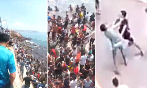 【衝撃映像】スペインにアフリカ移民5万人が海を渡り襲来、国の乗っ取りを開始してしまう