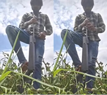 【閲覧注意】アホすぎるインド人、ライフルの銃口を覗いてしまう・・・・・（動画あり）