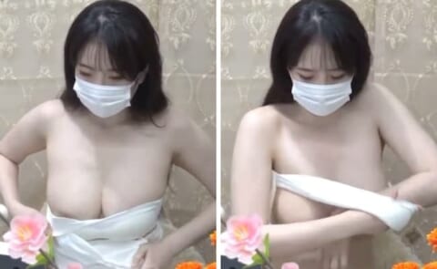 【盗撮】日本の花嫁のウェディングドレス着替え動画、とんでもない神乳だと海外で話題に