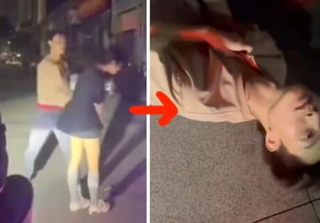 【閲覧注意】DQN「女なんかワンパンで黙るやろｗ」⇒ 逆に一撃で死ぬハメに…（動画あり）