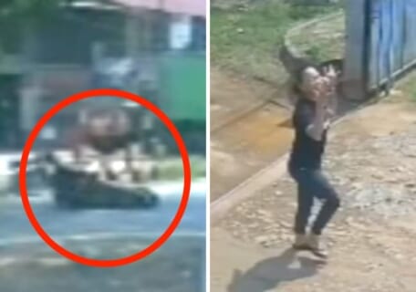 【閲覧注意】女さん「ギャアアアアアアア!!!」⇒ 下校中のバイクJK3人組が目の前で…