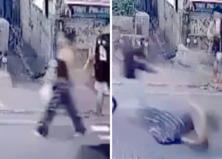 【閲覧注意】街中で男に追いかけられたフィリピン美女、逃げ切れずヤられる瞬間が怖すぎ