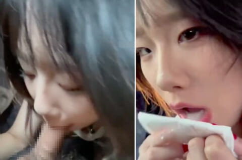 【流出】清楚な韓国女子大生が立ちんぼ売春…精液をねっとり吸い取る顔がエロすぎる
