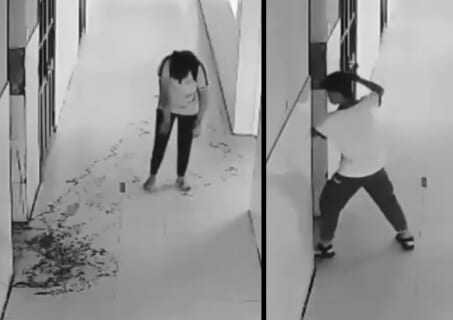 【閲覧注意】中学校でいじめられっ子がいじめっ子4人を殺した事件の監視カメラ映像、ヤバすぎる