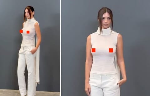 カルバン・クラインのイベントで ”ノーブラ” で登場させられた美女モデル、乳首透けててエロすぎｗｗｗ