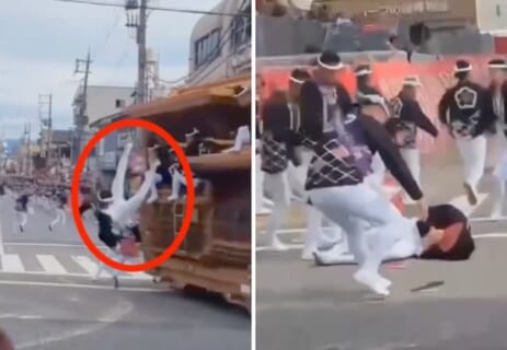 【閲覧注意】岸和田だんじり祭で「これ死んだだろ…」ってなる瞬間、海外で話題になってしまう