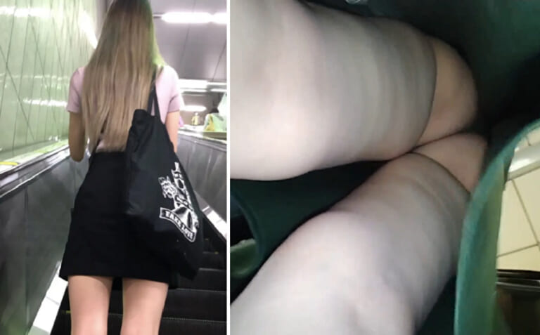 【衝撃映像】駅でギャルのパンツ盗撮してたおっさん、ギャルにブチ切れられ終わるｗｗｗｗｗｗ